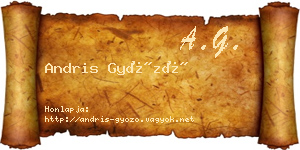 Andris Győző névjegykártya