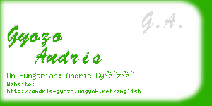 gyozo andris business card